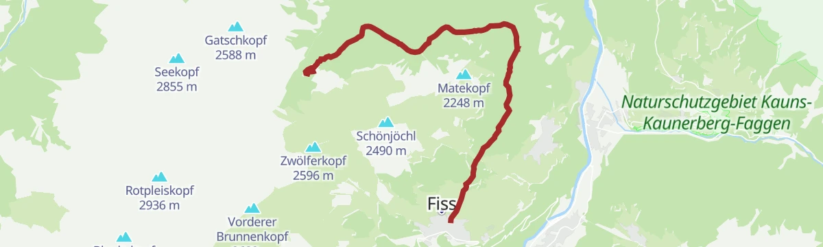 Route map: Fisser Almweg